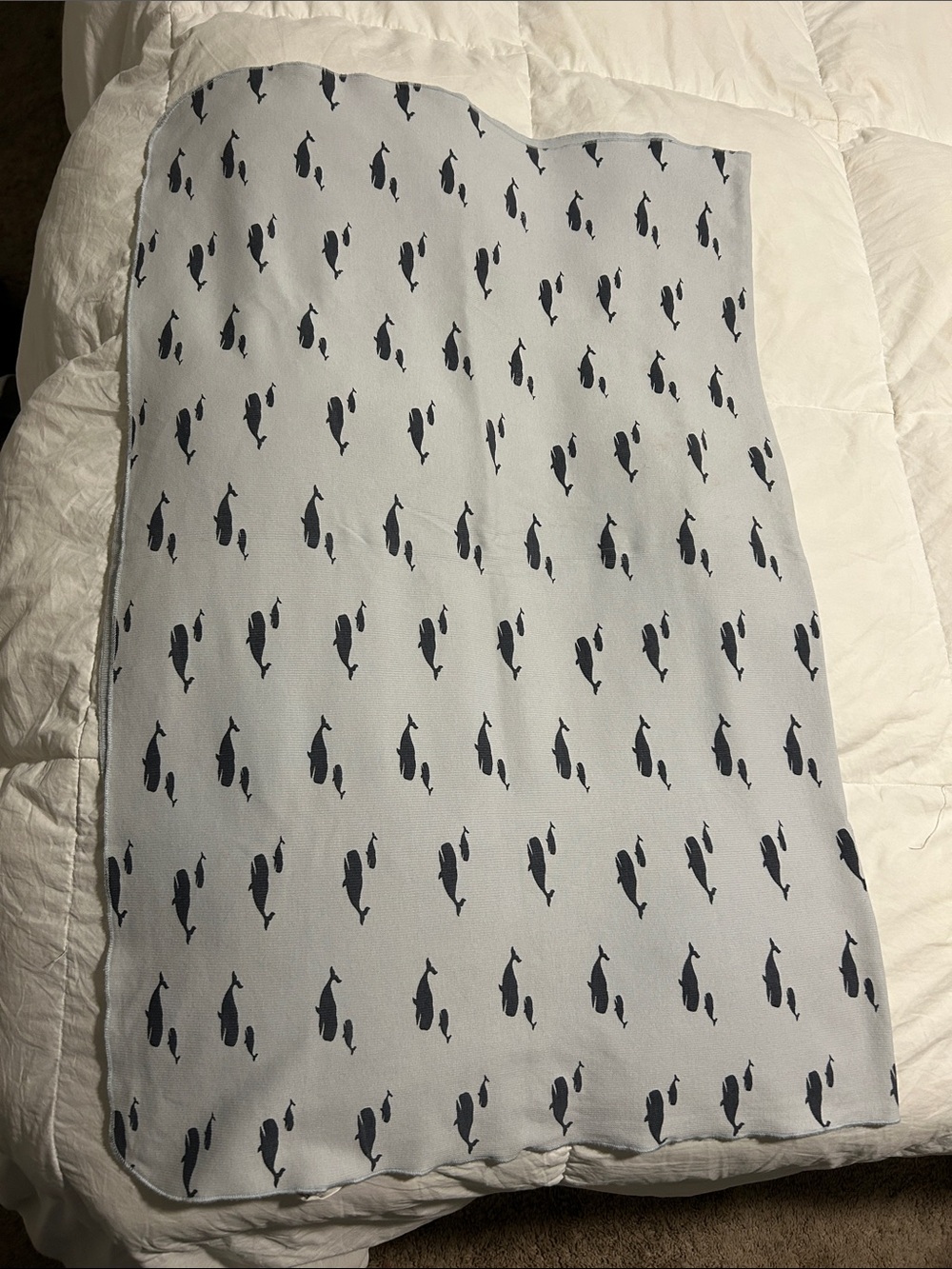 kate quinn whales cotton single layer blanket